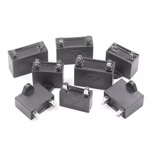 EGTDSFGJA 4 Stück CBB61 6uf Lüfter-Startkondensator 450 V Deckenventilator-Kondensator 50/60 Hz 47 x 20 x 33 mm, 4 Antioxidations-verzinnte Stifte, 4P
