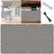 Sichtschutz Balkon 45 x 490 cm HDPE 185 G/M² Uv-Schutz Leicht Transparent Zaunblende Balkonumrandung mit Ã–Sen, Kabelbinder Und Kordel für Balkon Geländer,Terrasse, Grau
