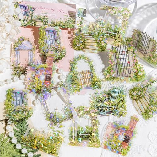 Arpaper Scrapbooking Stickers Accessori PET Trasparente Accessori Decorativi for Scrapbooking, Album, Mobiles, Diari Crafting(Garden )