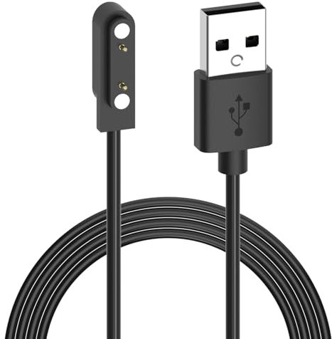 hafiuege Smartwatch Chargeur, Câble USB magnétique 2-Pin, pas de contact magnétique de 7,62 mm, câble de charge pour chargeurs de smartwatch
