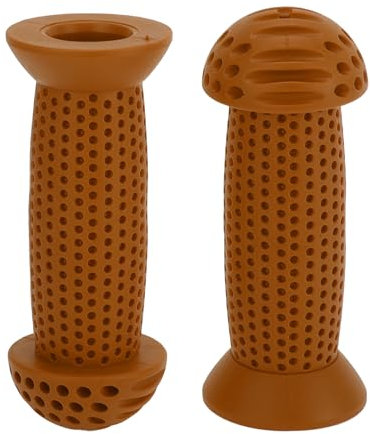 TUCKBOLD Child Bike Handlebar Grips Covers 100mm Long Soft | Children Bicycle End Grips Protector Brown 1 Pair
