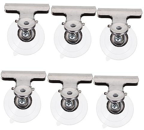 BUGUUYO 8 Stk Saugnapf-Clips Klemmen schwere Ausführung Saugnäpfe für Scharnier saugnapf mit klammer saugnapf mit klemme klemmbausteine Fensterschildhalter Schildhalter mit Saugnapf