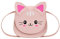 Anseom Umhängetasche für Mädchen Katzenohren, Umhängetasche Kinder Crossbody Tasche Handtasche Kinder mit Verstellbarem Gurt für Kinder Mädchen (Rosa)