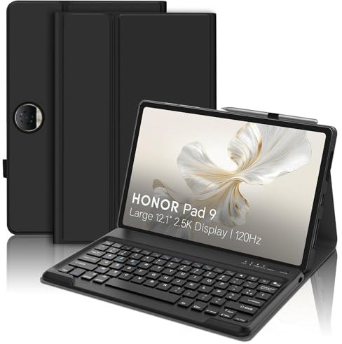 SENGBIRCH - Carcasa para teclado Honor Pad 9 Tablet 12.1 2024, AZERTY francés - Funda Huawei Honor Pad 9 Tablet 12.1 Pulgadas con ranura para bolígrafo, teclado desmontable inalámbrico Bluetooth