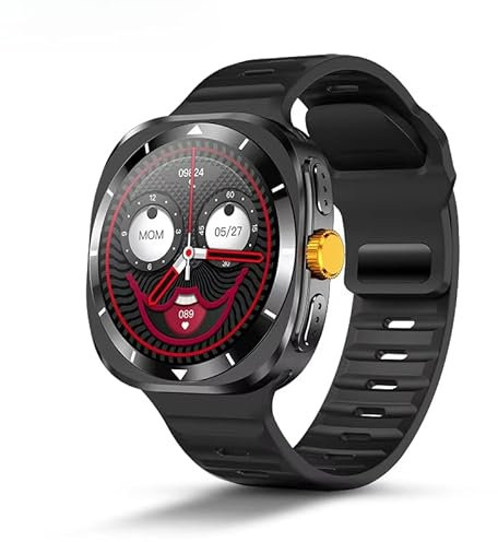 XINDADA F7 Ultra Smart Watch Men for Galaxy Watch 7 Ultra NFC GPS Compass Dynamic Island Health Monitoring Sport Smartwatch 2024 (Black)