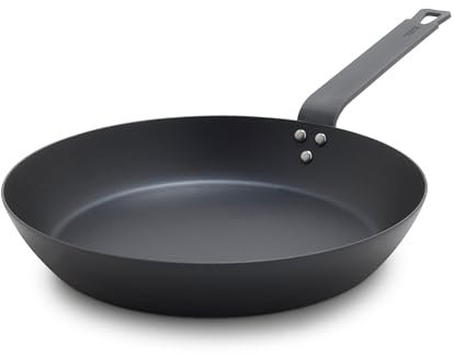 GreenPan Bobby Flay Pre-Seasoned Carbon Steel Frying Pan, Naturally Non-Stick, PFAS Free, Heavy Duty, Heat Resistant, Durable and Versatile for Stovetop, Oven