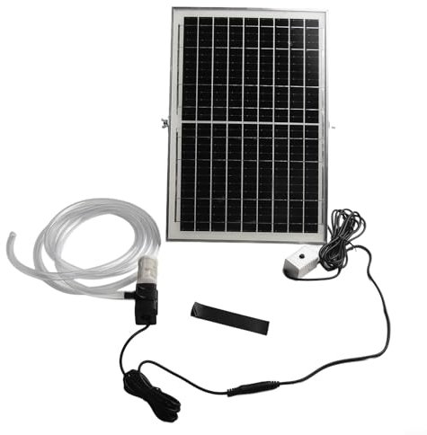 Pompe submersible à énergie solaire, DC 12 V pour petit bassin, jardin, terrasse, pelouse, piscine (10 W avec interrupteur)