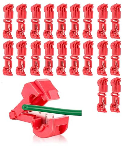 20 Stück Anschlussklemmen für Mähroboter Begrenzungskabel Ladestation,T-Abzweigverbinder Schnellverbinder Stromdieb für Rasenmäher Rasenroboter Husqvarna Automower,Worx,Bosch,Gardena Mähroboter