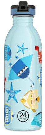 24Bottles Kids Bottle – Trinkflasche für Kinder Grundschule und Kindergarten, 250/500 ml, Flasche mit Deckel, 100% luftdicht, umweltfreundliche Edelstahlflaschen