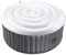VEVOR Couvercle Gonflable Rond pour Spa 164,5 cm, Housse de Protection pour Spa Résistante aux Intempéries et à l'eau, Couverture Thermique en PVC, Installation Facile, pour Extérieur Jardin, Blanc