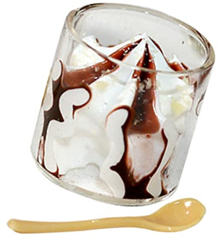 KONTONTY 1 Set Miniature Ice Cream Decor Vivid Resin Ice Cream Props for Dollhouse Safe and Wear Resistant Tiny Cones for DIY Mini House Layouts and Photo Props Random Color