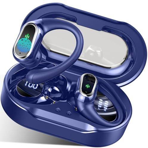 Wireless Earbuds, Bluetooth 5.4 Headphones Sport with 4 ENC Noise Cancelling Mic, 50H Wireless Headphones with Earhooks HiFi Stereo Deep Bass, IP7 Waterproof Bluetooth Earphones for Sport/Gym/sl2
