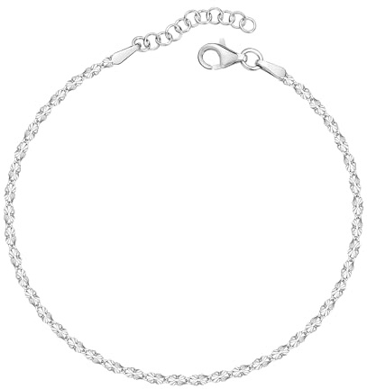 Celesta Silber Damen Armband 925 Silber rhodiniert 925/- Sterling Silber 17cm Diamantiert ohne weiß 064260119-19