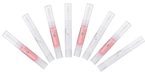 HOMOCONO 8pcs Cuticle Oil Pen Nail Care Essential Oil for Accurate Application and Rehydrate Cuticles Amino Acids Bha and Vitamin, Pen Shape Design, as Small or Can be Kept in Bag