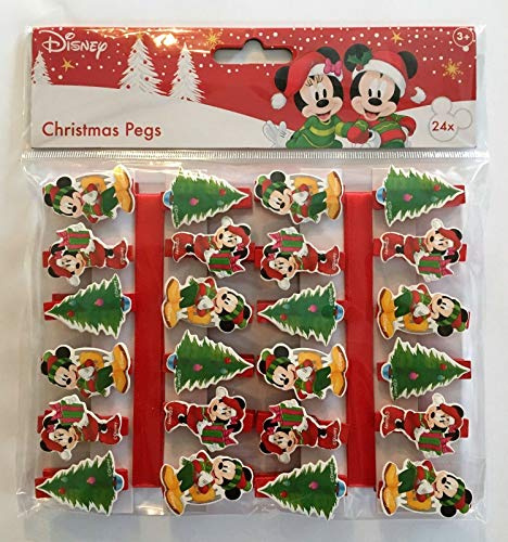 Disney Packung mit 24 Weihnachtsnägeln Mickey und Minnie Mouse