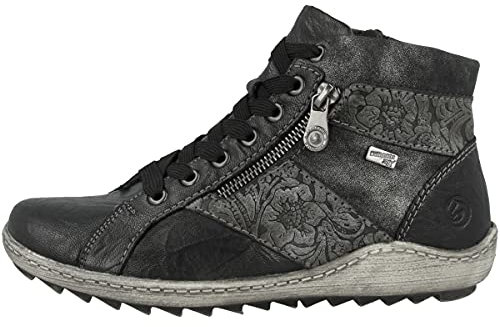 Remonte Damen R1497 Stiefeletten, Schwarz (Schwarz/Graphit/Asphalt 45), 38 EU