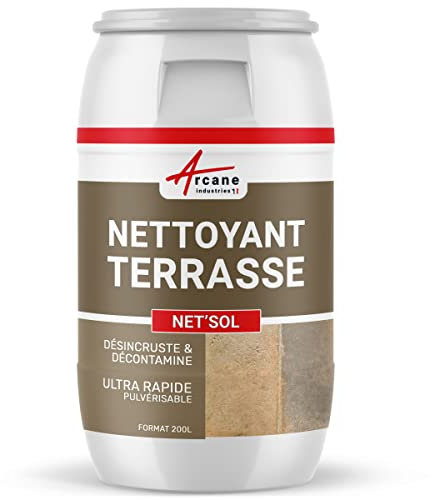 Produit nettoyant terrasse : NET'SOL - 200 L - ARCANE INDUSTRIES