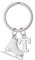 cooltime Modische Accessoires Schlittschuhe Schlüsselanhänger für Frauen Mädchen (T), weiß, 38