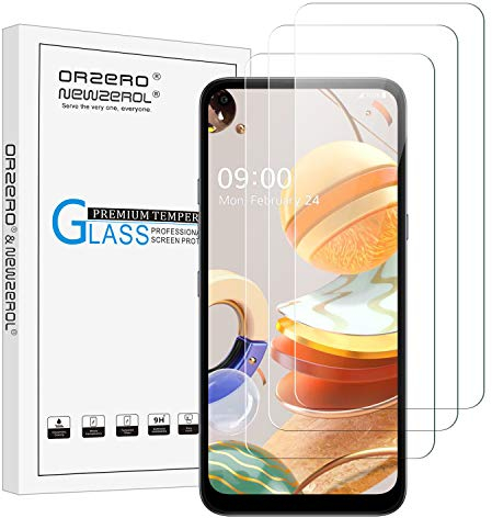 NEWZEROL 3 Stück Displayschutzfolie für LG K61 / LG K41s / LG K51s Glasschutz Kleinere Gebogene Kante 2.5D Lichtbogenkanten Anti Scratch 9 Härte Hochauflösende Displayschutzfolie aus gehärtetem Glas