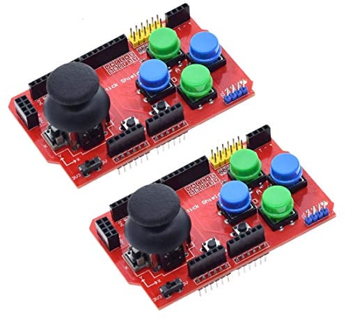 HiLetgo 2pcs Gamepad Joystick Shield for Arduino Expansion Board Analog Keyboard and Mouse Function