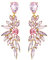 Clearine Donna Matrimonio Orecchini per Sposa Cristalli Goccia Multi Marquise Cluster Bling pendenti Rosa Oro-fondo