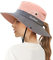 ECOMBOS Womens Sun Hats Wide Brim UV Protection Mesh Foldable Ponytail Bucket Fishing Hat Beach Cap for Fishing Hiking Gardening Outdoor Pink