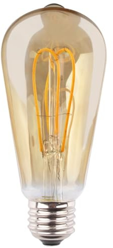 Müller-Licht Retro LED-Filament Gold E27, 4W ersetzt (25W), 220-240V, 2000K, nostalgisches superwarmweißes Licht