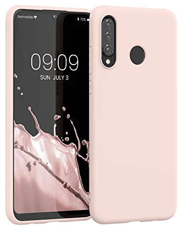 kwmobile Hülle kompatibel mit Huawei P30 Lite Hülle - weiches TPU Silikon Case - Cover geeignet für kabelloses Laden - Coconut Swirl