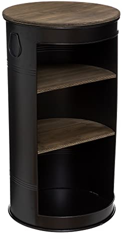 Atmosphera - Couchtisch Diego - schwarz - Metall & Holz D50 cm - Schwarz