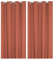 Haus und Deko Vorhang 2er Set 140 x 245 cm Terracotta Leinenoptik, blickdichter Ösenvorhang mit Metall-Ösen, klassisch Elegante Gardine, Vorhänge für Wohnzimmer Schlafzimmer