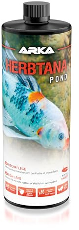 Fischpflege Teich 946 ml - Herbtana Gesundheitsbooster für Koi | kräuterbasierter Booster, unterstützt Immunsystem, Vitalität, Fischgesundheit, biologisch, natürlich, Koi & Teichfische
