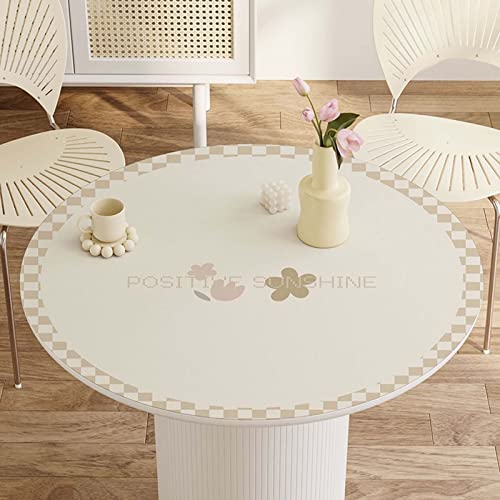 Tischdecke Abwaschbar Rund 60cm, Wasserabweisend Abwischbar Tischdecke, Rund Tischtuch, Tischwasche Modern, Outdoor Tischschutz, für Küche Picknick Tischdekoration