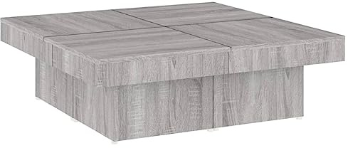 vidaXL Coffee Table Grey Sonoma 90x90x28 cm Engineered Wood