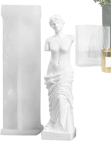 Dirfuny Kerzenformen für die Herstellung von Kerzen – Kerzenformen mit römischen Säulen, Vintage, Venus Mold, zylindrisch, mit Alten griechischen Säulen, für Kuchendekoration