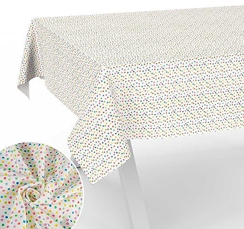 Stoff Tischdecke Tischwäsche Textil Tischtuch Baumwolle Polyester Gewebe abwaschbar pflegeleicht, in rund oval eckig Mimi 200x140cm Schnittkante