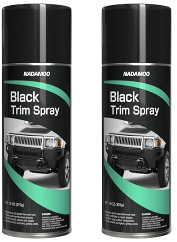 NADAMOO Trim Black Spray Paint for Plastic, Satin Finish