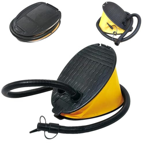 Powerful 5 Litre Foot Pump with 2 Nozzles for All Inflatables Lightweight Manual Air Bed Sturdy Compact Foot Pumps Airbed for Inflatables Air Mattress