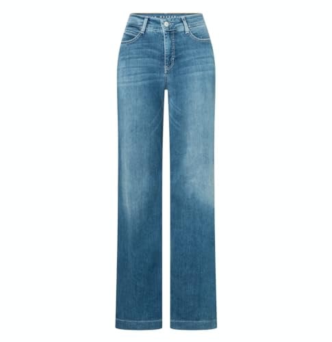 MAC Dream Wide | Elastische Light-Denim-Qualität. Gerades, weites Bein. Normale Leibhöhe. 5-Pocket-Style. Shaping-Effekt.