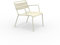 MONDO VIRO un mondo a casa tua Mondo Viro Niedriger Sessel aus lackiertem Metall Twist, Gartenstuhl, 69 x 70 cm, 72 h (Perlweiß)
