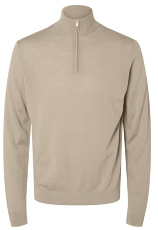 Selected Homme Male Half-Zip Pullover 100% Merinowoll | Half-zip jumper