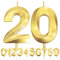 20th Geburtstagskerze, 3D Design Gold Glitter Nummer Kerzen, Cake Topper Dekorationen, Kuchen Kerze für Geburtstagsparty, Hochzeitstag, Baby-Dusche, Party-Dekoration