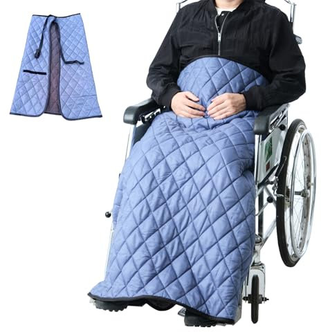 LPRYAO Rollstuhl Decke | Winter Dreilagige Verdickte Warme Erwachsene Rollstuhldecke Beindecke Kniedecke | Decke für Rollstuhlfahrer | Universelle Passform für Rollstühle (Hellblau, 44.1 * 49.2inch)