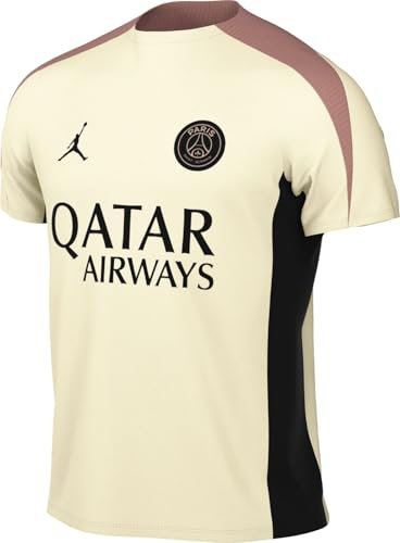 Nike PSG M NK DF Strk SS Top K3r T-Shirt, Ivoire pâle/Ivoire pâle/Rose rouillé/Noir, m Hommes