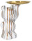 HOME DECO FACTORY, HD0152, Statua Decorativa Moderna Bianca con Tasca Vuota, Elegante Oggetto Decorativo per riporre Chiavi e Gioielli, Finitura Lucida, Ideale per Tutti Gli Interni, 20x15 cm, Bianco