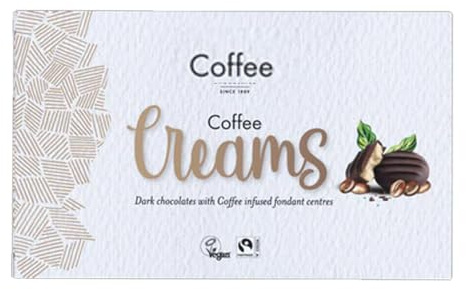 Vegan Coffee Creams 150g – 12 x boxes Dark Chocolate with Coffee Fondant Centre – Plant Based Chocolate for Sharing & Gifts - Whks