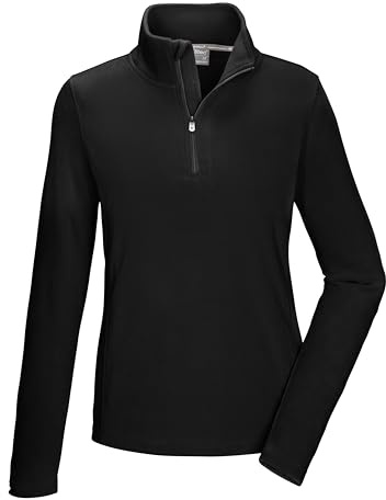 Killtec Damen Fleeceshirt mit Stehkragen und Reißverschluss KSW 101 WMN FLC SHRT, schwarz, 48, 40880-000