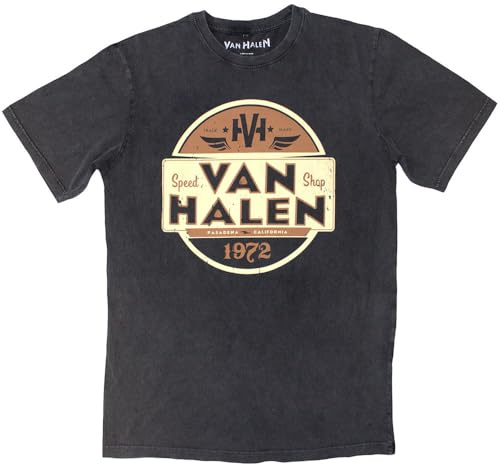 Van Halen Speed Shop Limited Edition 999 Only Premium Wash T Shirt L Charcoal