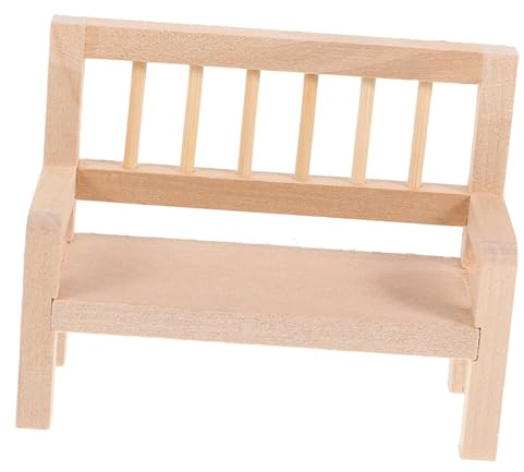 NUOBESTY Banc Miniature Modèle De Jouet Mini Banc De Rangement en Bois pour Meubles Sylvanian Décoration De Mini Maison avec Finition Soignée