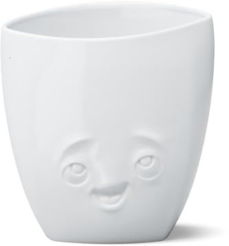 FIFTYEIGHT PRODUCTS/Vase „Entzückt“ (Porzellan, 21,5 cm x 5 cm x 18 cm, Weiß, Made in Germany)
