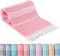Hamamtuch Rosa Strandtuch XXL 90X200 Sandfrei Schnelltrocknendes Badetuch Groß Strandhandtuch Baumwolle Badehandtücher Strand Handtuch Beach Bath Towels Hammam Tuch Strandlaken Dünn Leicht